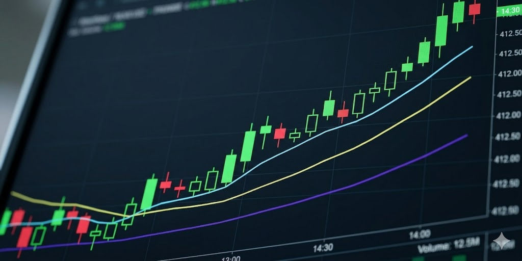 Stock graph trending up